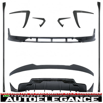 Aerodynamic body kit extension suitable for tesla model 3 (2017-up) carbon look 