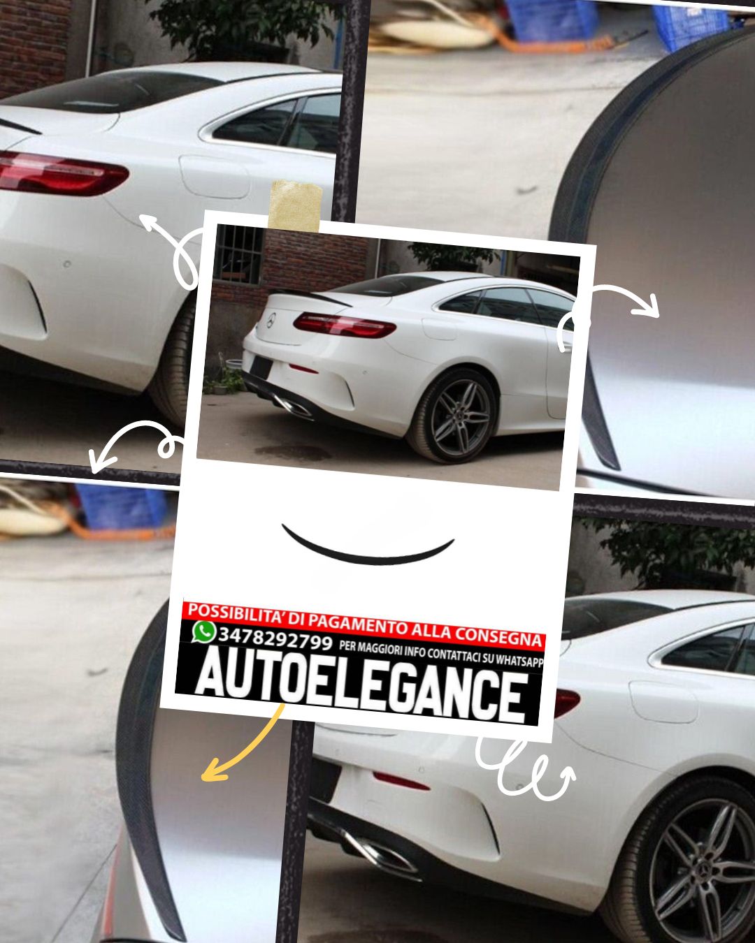 SPOILER adatto per Mercedes E class C238 Coupe 2017+