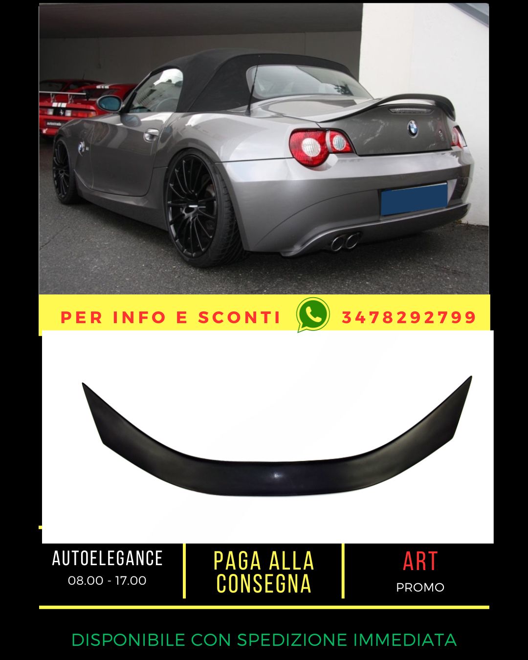 ✨SPOILER SUITABLE FOR BMW Z4 E85 2002–2009 cabrio✨