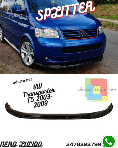 Front splitter VOLKSWAGEN Transporter T5 2003-2009 with TÜV ABE 