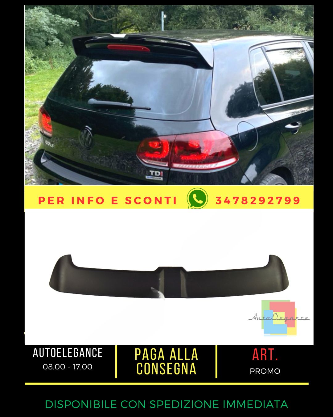 🔥 SPOILER SUITABLE FOR VW Golf 6 2008-2016🔥