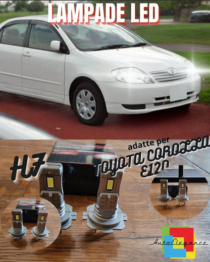 H7 LED KIT FOR TOYOTA COROLLA E120 6000K WHITE 6000 LUMEN CANBUS LOW BEAM