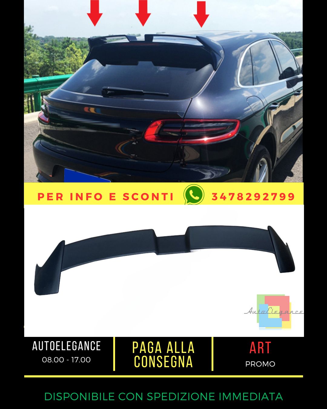 🔥SPOILER ADATTO PER Porsche Macan 2013+🔥