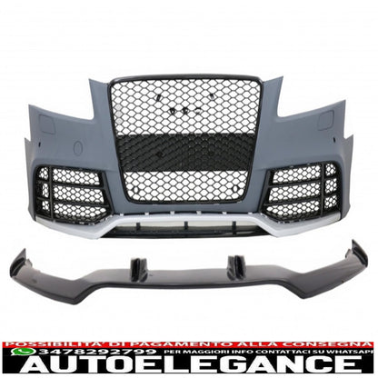front bumper and additional spoiler in real carbon suitable for audi a5 8t pre restyling (2007-2011) rs5 design