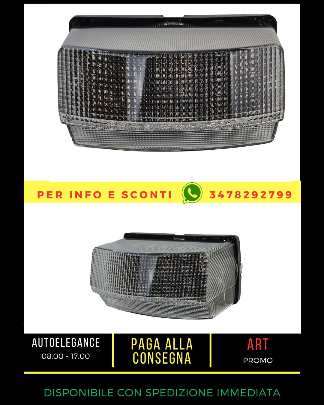 ✨Fanale a LED in vetro trasparente per Yamaha FZR 1000 91-95✨