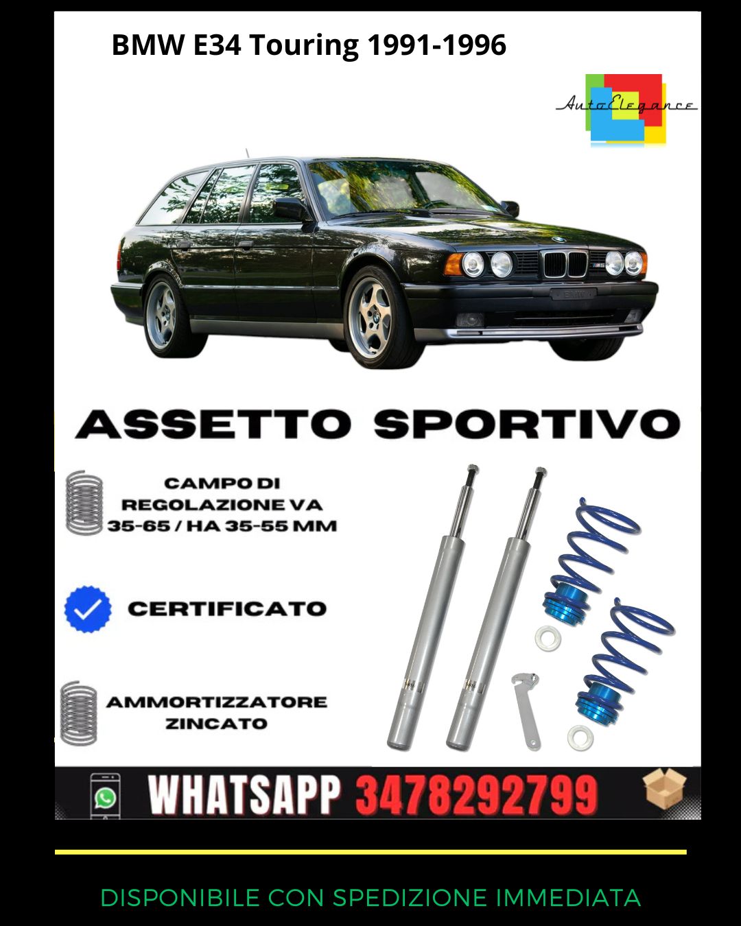 🔥Assetto sportivo ADATTO PER BMW E34 Touring 524TD, 530i, 520D 91-96🔥