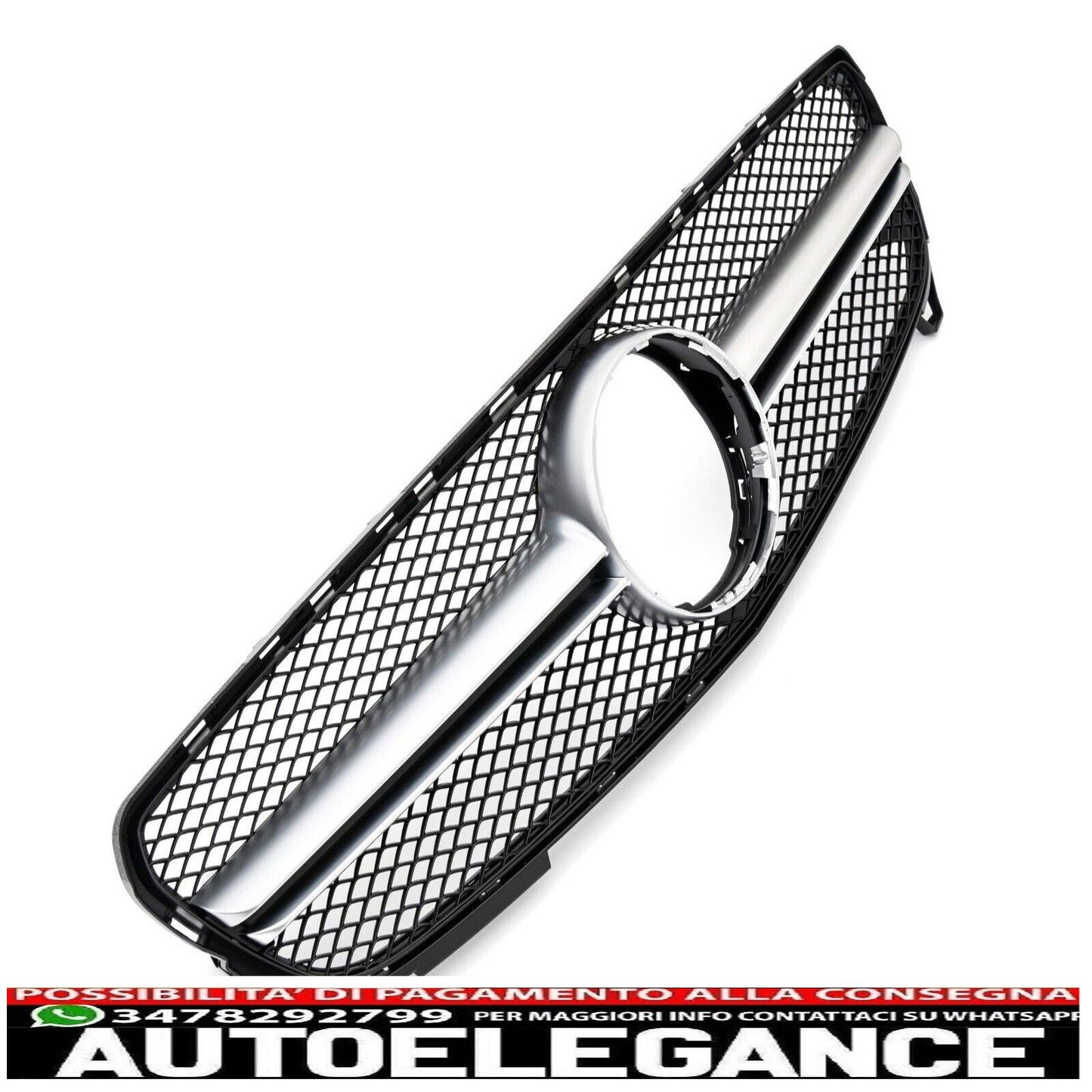 griglia radiatore adatto per mercedes w176 classe a argento 15-18 lifting-mostra il titolo originaletesto originalegrill kühlergrill passt für mercedes w176 a-klasse silber 15-18 facelift