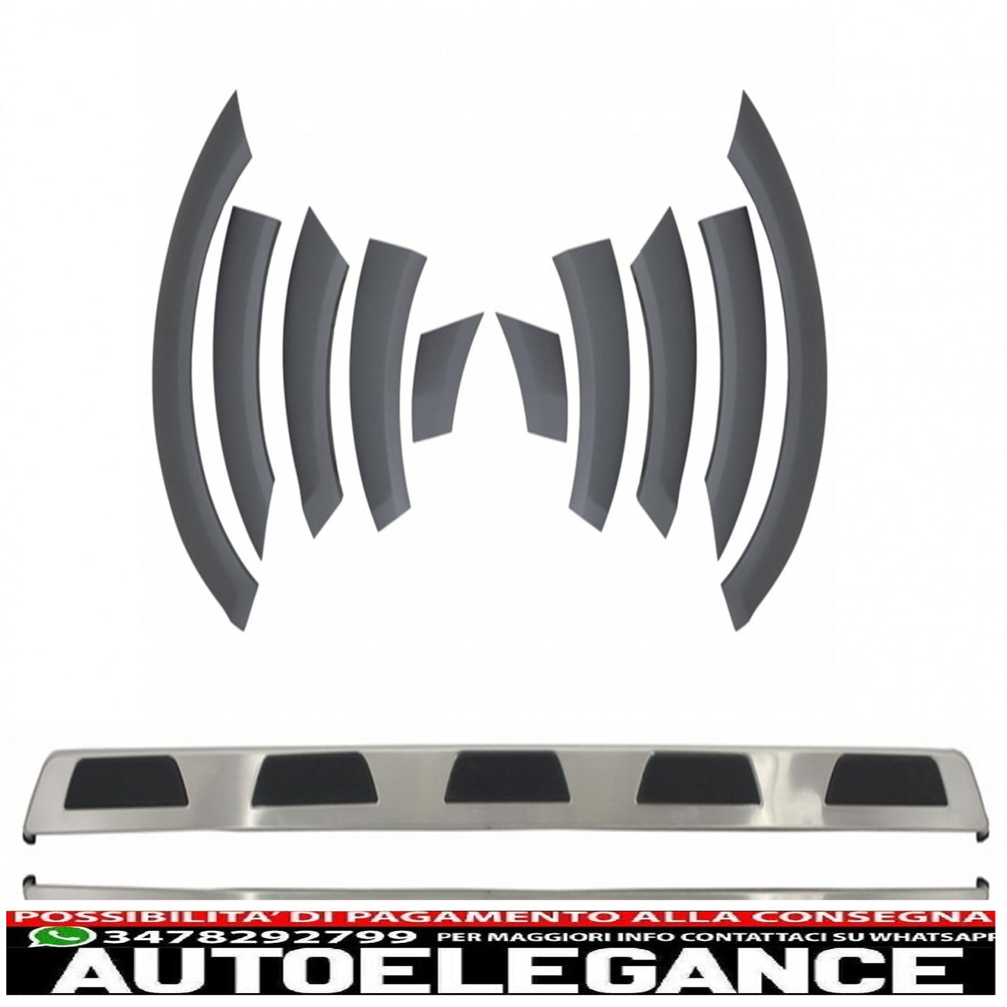 kit carrozzeria pedane gradini laterali parafanghi passaruota adatti per audi q7 4l restyling (2010-2015)