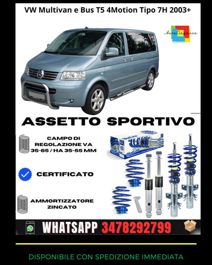 🔥Assetto sportivo PER VW Multivan e Bus T5 4Motion Tipo 7H 2003+🔥