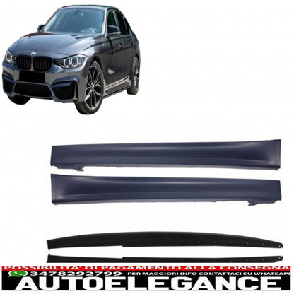 Side skirts with additional lip extensions suitable for BMW 3 series F30 F31 sedan Touring (2011-2018) M3 design