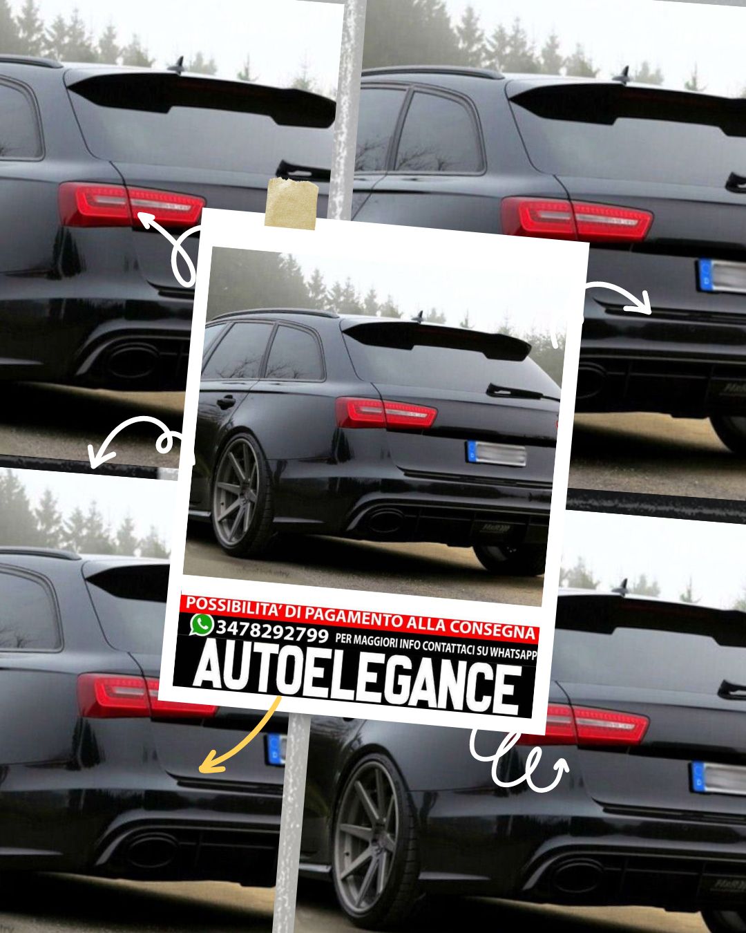 SPOILER adatto per AUDI A6 C7 2011-2018