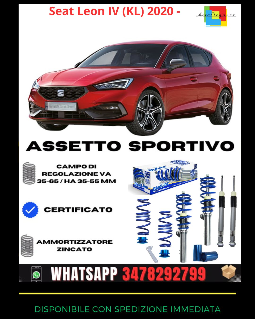 🔥Assetto sportivo adatto per Seat Leon IV (KL) 2020 -🔥