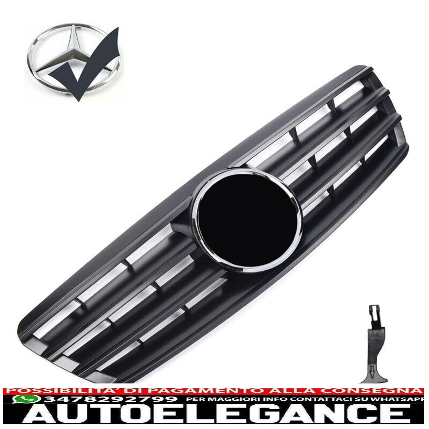 sports grill radiator grill suitable for mercedes w203 s203 matt black - show original titleoriginal textgrill sport kühlergrill passt für mercedes w203 s203 matt schwarz