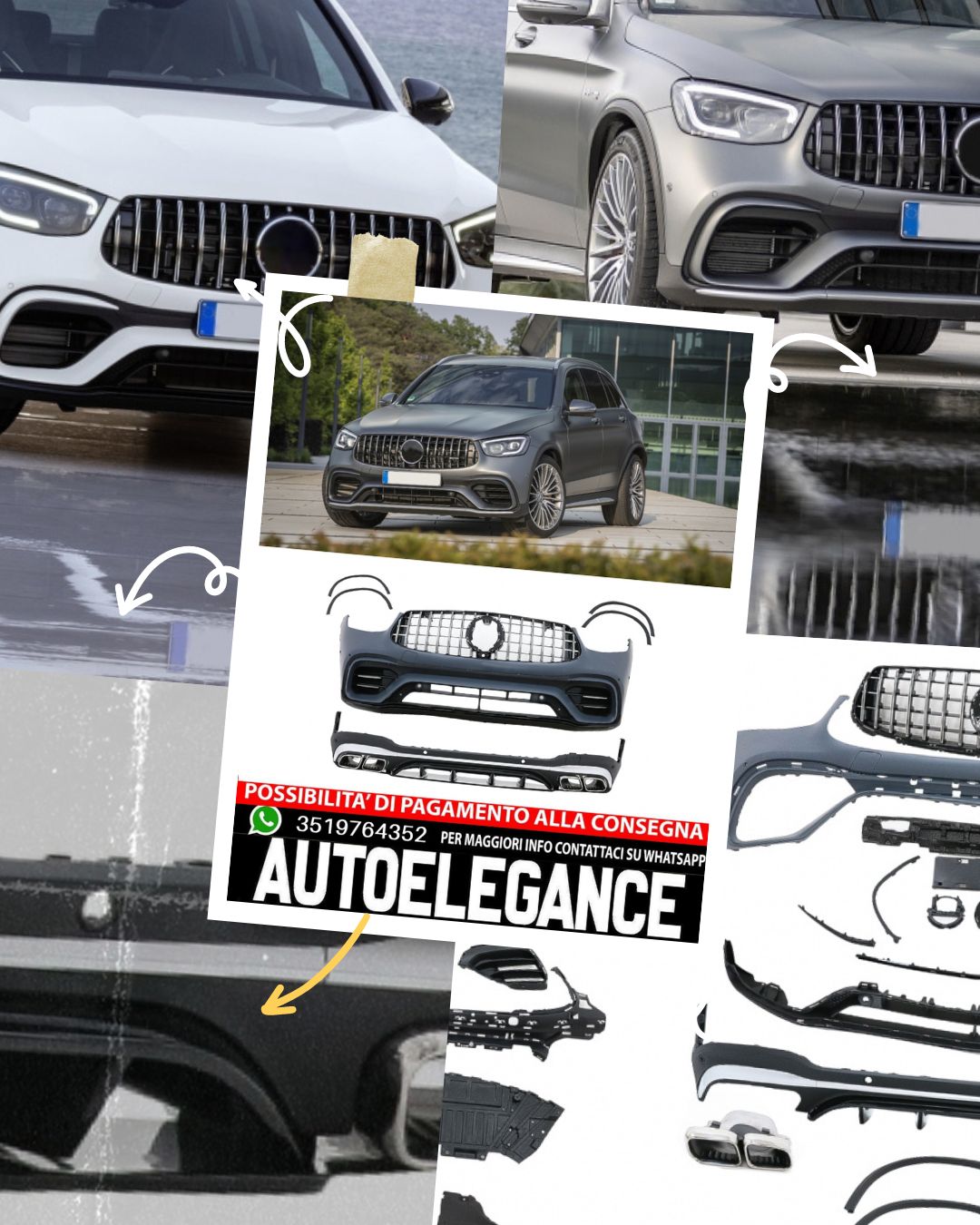 Kit carrozzeria adatto per Mercedes GLC SUV Facelift X253 (dal 2020 in poi) GLC63 Design