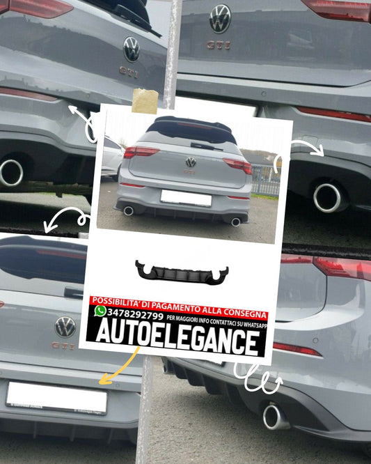 DIFFUSORE+SPOILER adatto per VW Golf 8 GTI 2020+