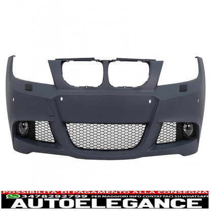 front bumper suitable for bmw 3 series e90 sedan e91 touring lci (2008-2011) m-technik design with pdc 
