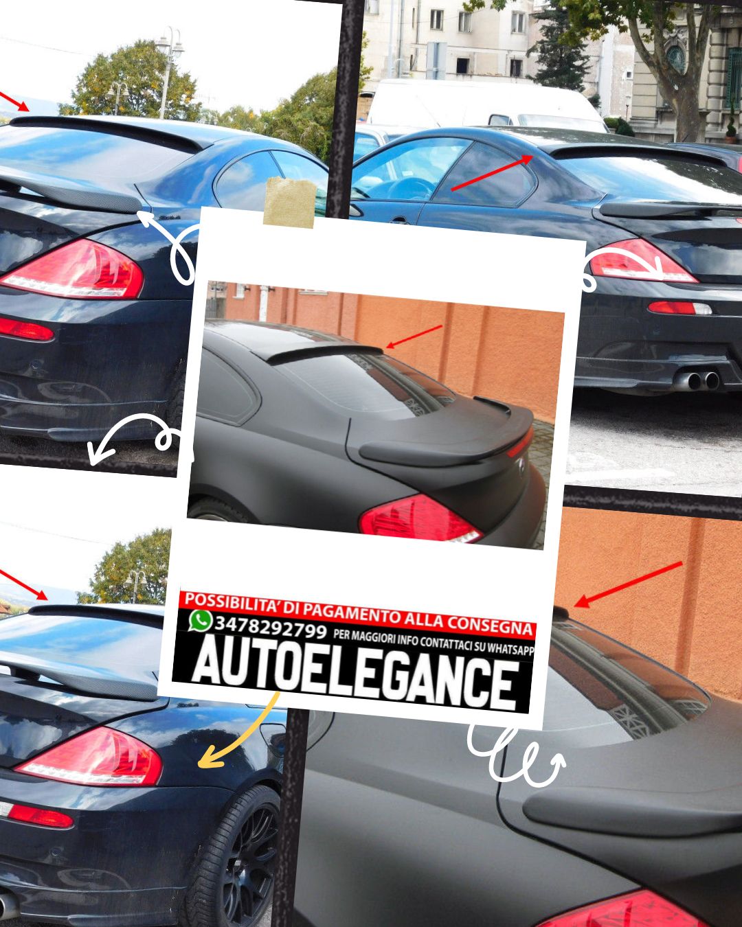 SPOILER TETTO ADATTO PER BMW SERIE 6 E63 (2003-2010)