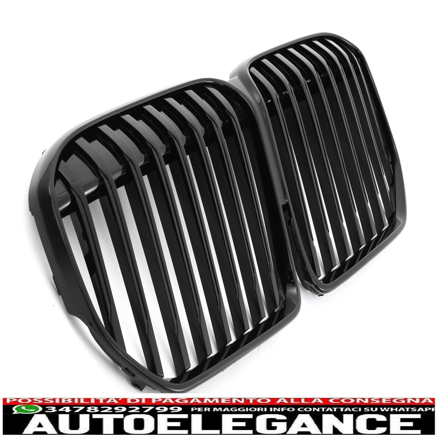 Per griglia sportiva BMW Serie 7 LCI (restyling) G11 G12 nero lucido