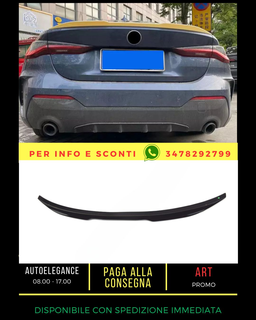 ✨GLOSSY BLACK SPOILER SUITABLE FOR BMW 4 G22 2020+ Coupe✨