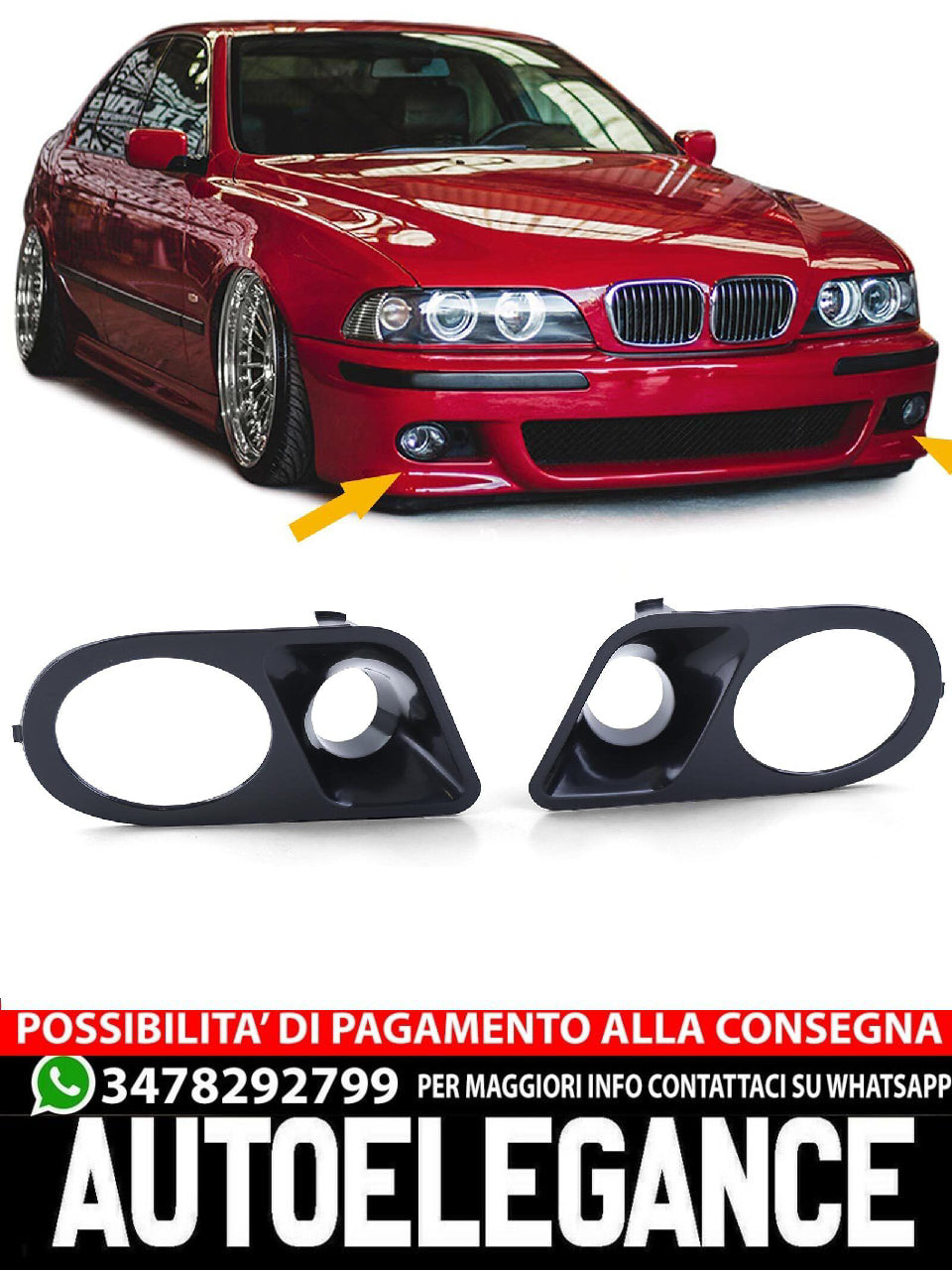 Copri fendinebbia con presa d'aria adatti per paraurti BMW E39 M5
