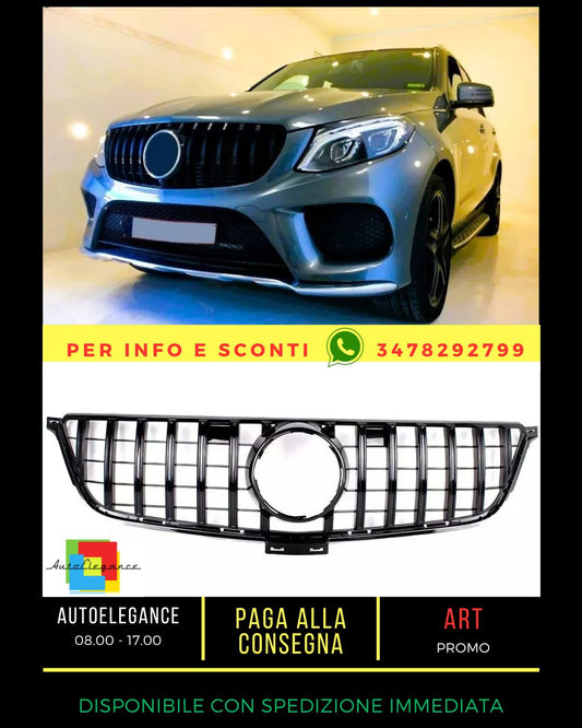 ✨Glossy Black Grille SUITABLE FOR Mercedes GLE Class W166 15-19✨