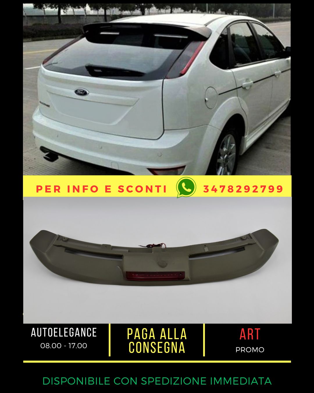 ✨SPOILER SUITABLE FOR Ford Focus MK2 2004-2011 Hatchback✨ 