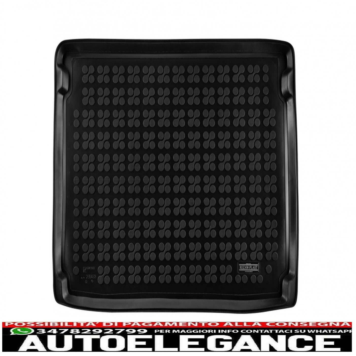 Black Rubber Boot Mat, Suitable for Ford Focus IV Hatchback (2018-up) with Full Size Tyres