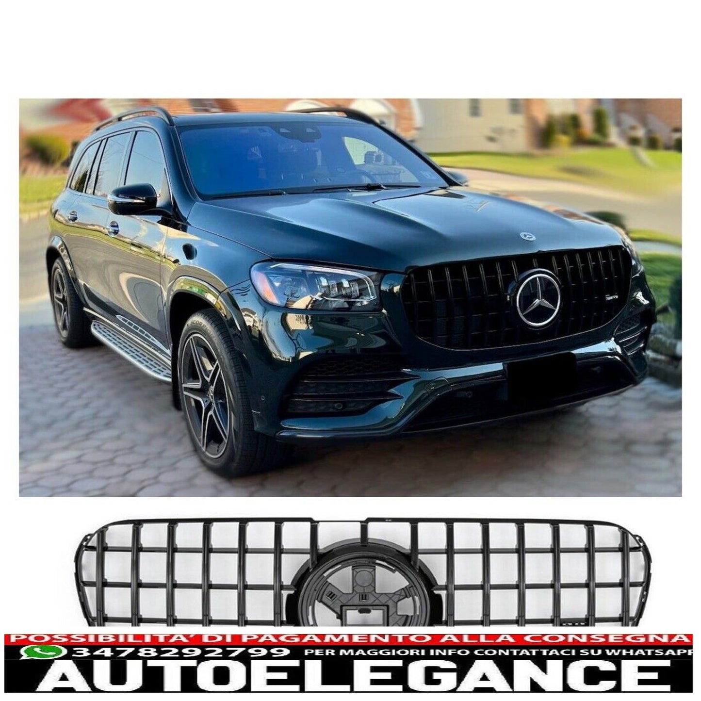 parrilla deportiva compatible with mercedes x167 gls panamericano gt 