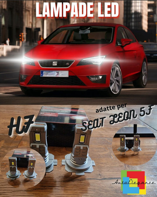 H7 LED KIT FOR SEAT LEON 5F 6000K WHITE 6000 LUMEN CANBUS LOW BEAM