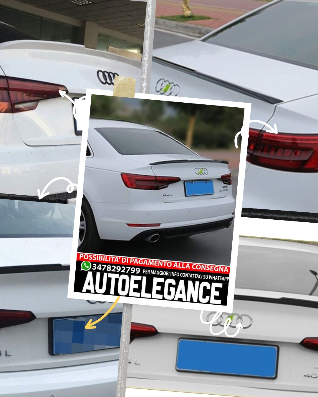 SPOILER adatto per Audi A4 B8 2007-2015
