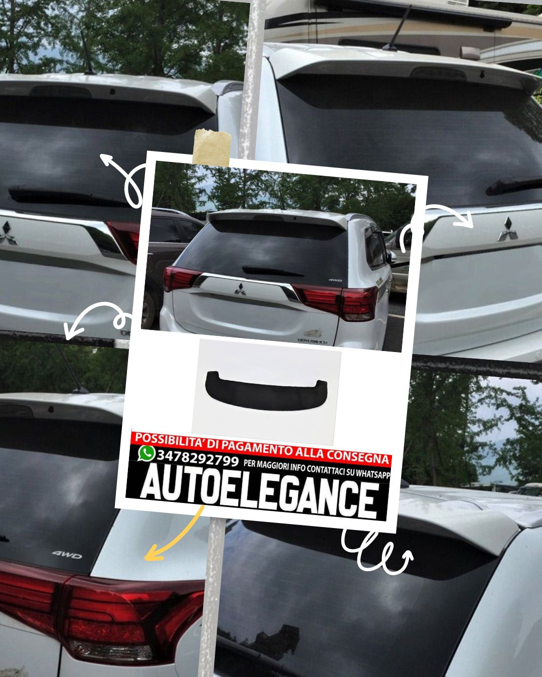 SPOILER suitable for Mitsubishi Outlander III 2012-2022