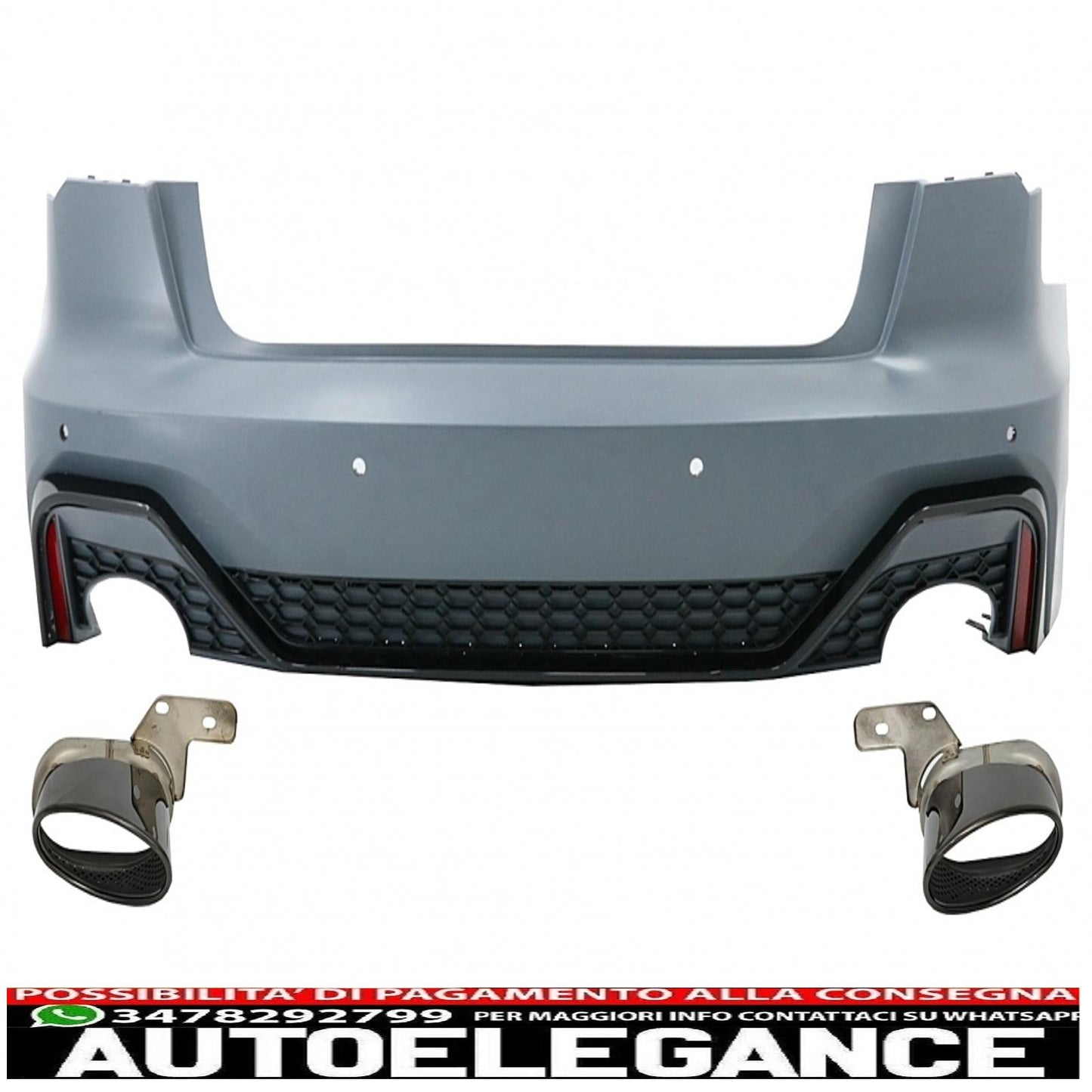 Rear bumper suitable for audi a6 c8 4k sedan (2018-up) rs design
