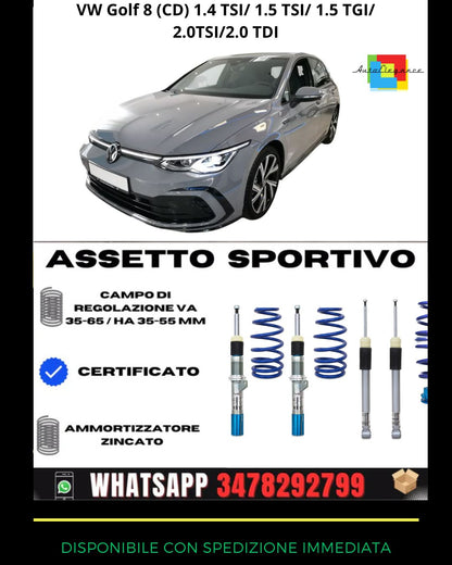 🔥Assetto sportivo per VW Golf 8 (CD) 1.4 / 1.5 TSI/ 1.5 TGI/ 2.0 TSI 19+🔥