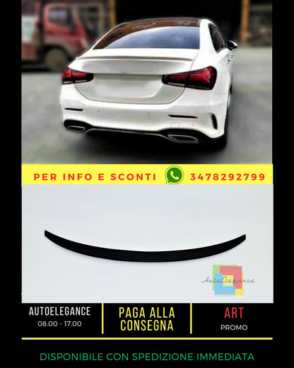 🔥Spoiler nero lucido adatto per Mercedes A class V177 2018+ Sedan🔥