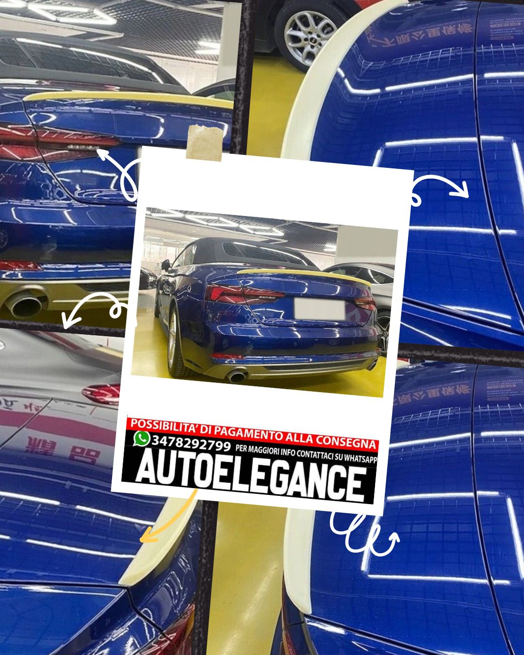SPOILER suitable for Audi A5 F5 3D 2016+ Coupe Cabrio