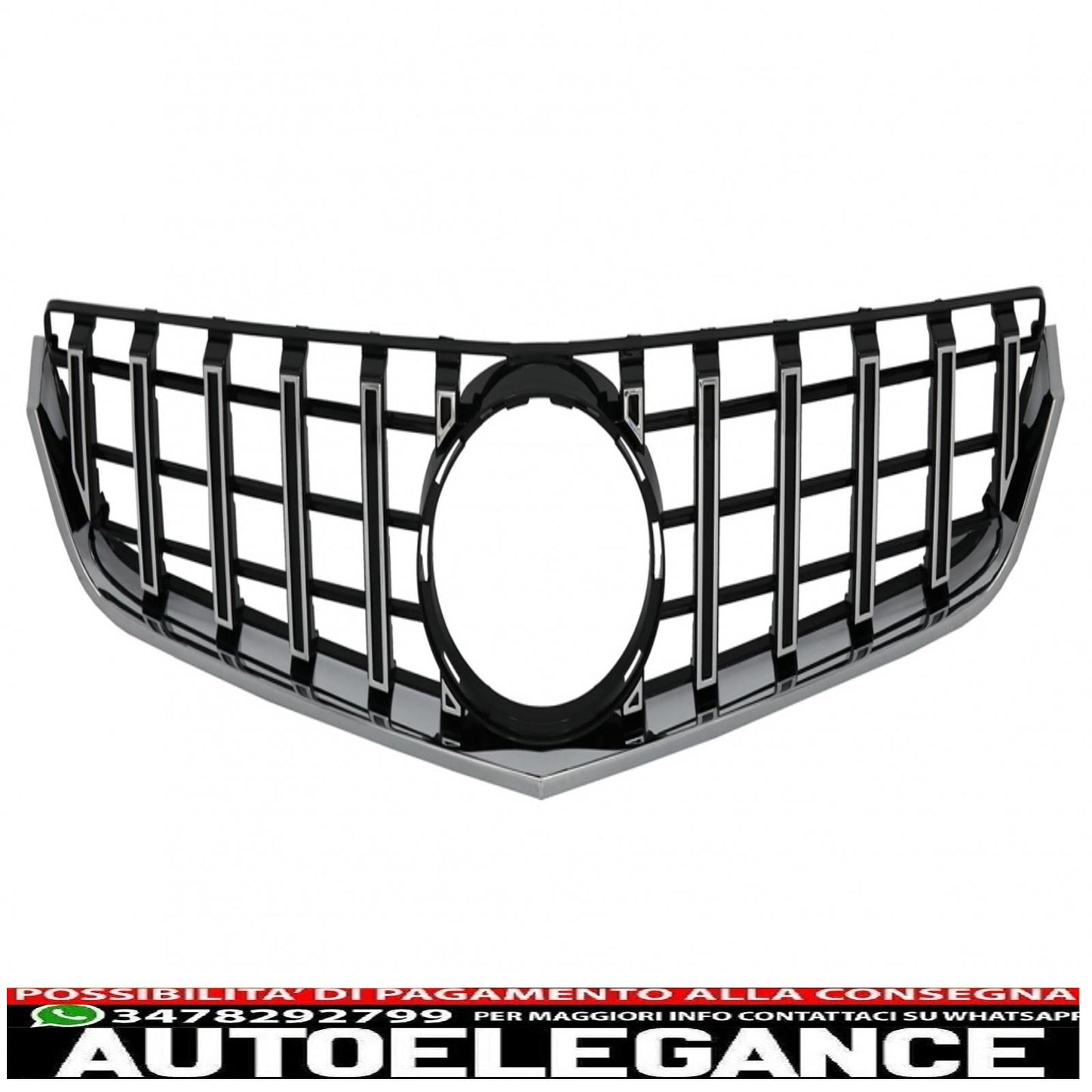 front grill suitable for mercedes e class c207 w207 a207 pre restyling (2009-2012) coupe cabrio gtr look chrome