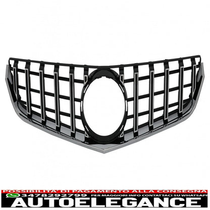 front grill suitable for mercedes e class c207 w207 a207 pre restyling (2009-2012) coupe cabrio gtr look chrome
