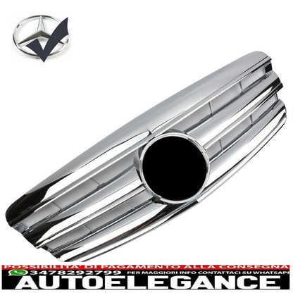 Griglia griglia sportiva per Mercedes W221 S 2005-2009 look cromato AMG