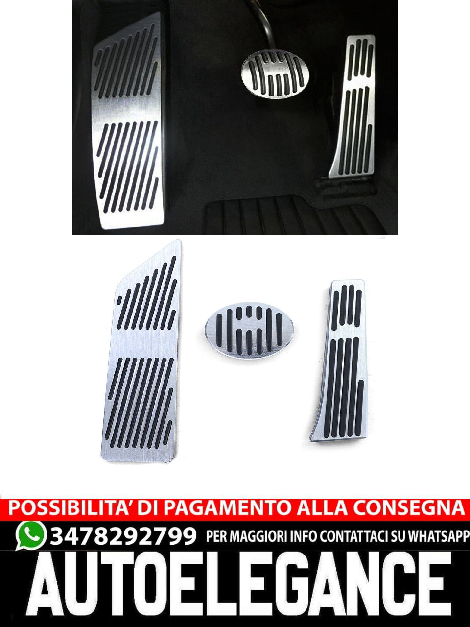 Pedaliera Alu Performance aftermarket compatibile con BMW X1 F48 Automatic dal 14
