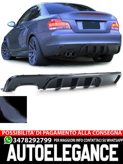 Rear Diffuser Sport Performance Gloss Black Compatible for BMW 1 Series E82 E88 07-13 