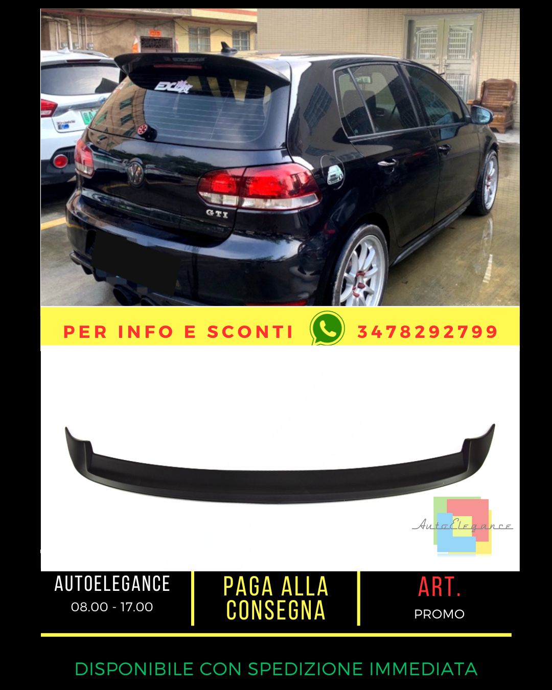 🔥 SPOILER ADATTO PER VW Golf 6 GTI 2008-2013🔥