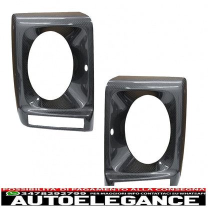 Copri fari in fibra di carbonio adatti per mercedes classe g w463 (1989-2018) design g65 AUTOELEGANCERICAMBI