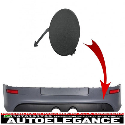Rear bumper extension tow hook cover suitable for vw golf 5 v (2003-2007) design r32
