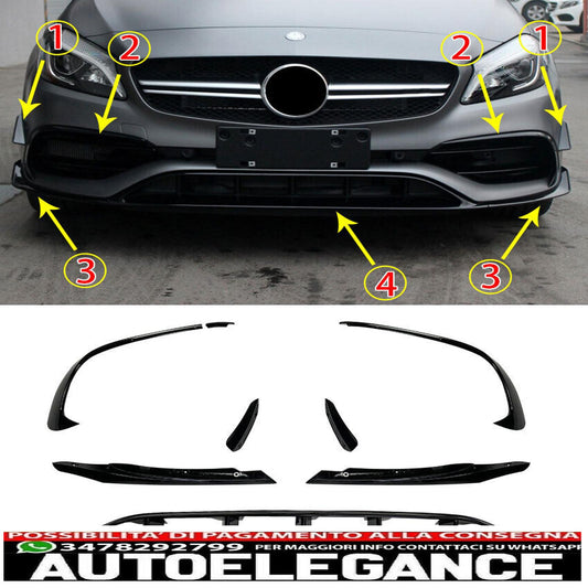 front spoiler front spoiler suitable for mercedes w176 a-class facelift - shows original titleoriginal textfrontspoiler front spoiler passt für mercedes w176 a-klasse facelift