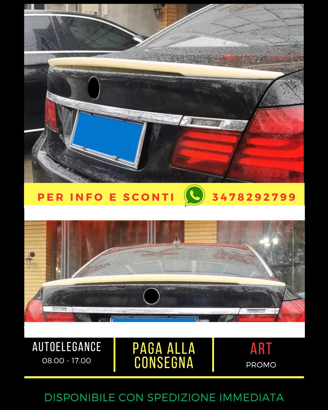 ✨GLOSSY BLACK SPOILER suitable for BMW 7 F01 2008-2015✨