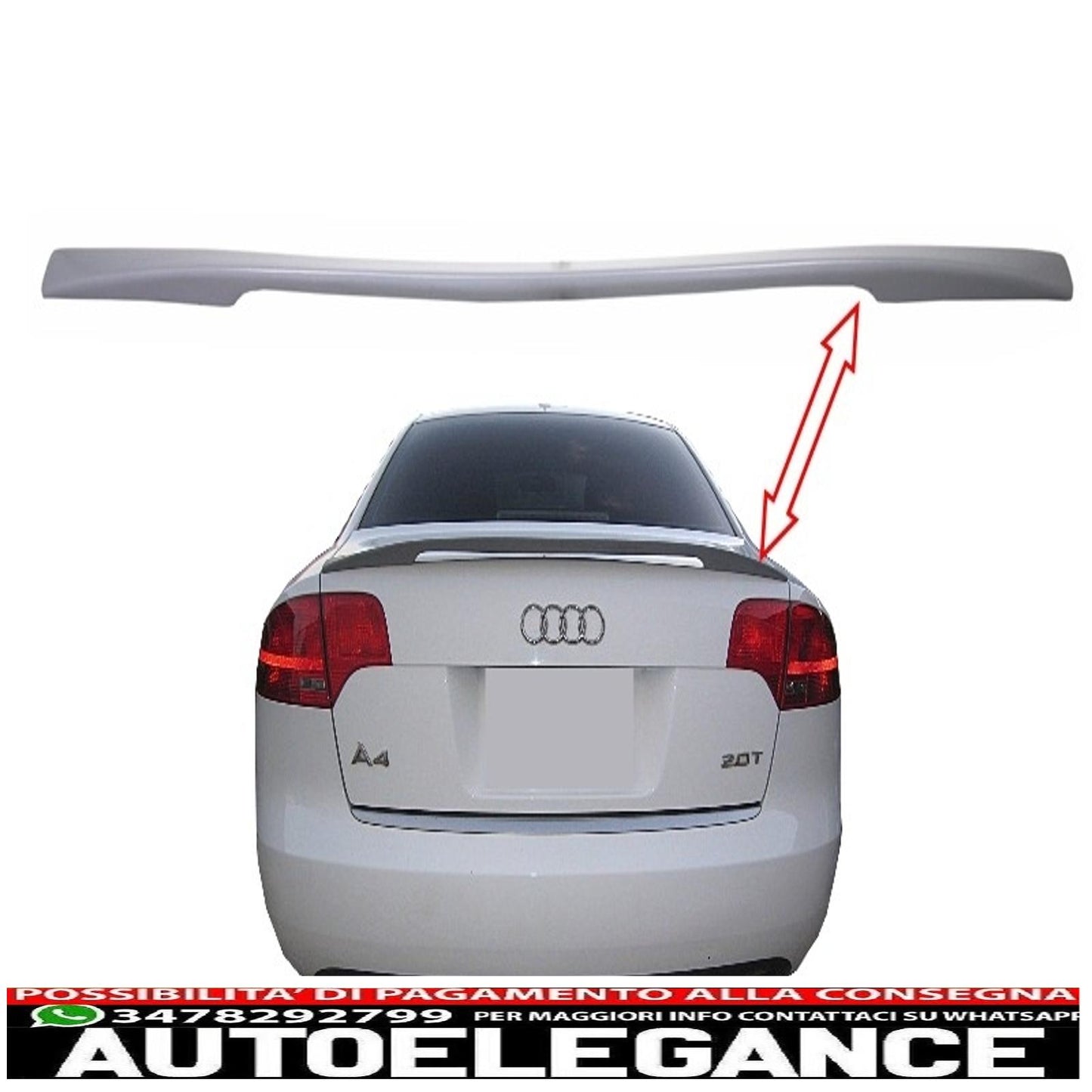 trunk spoiler suitable for audi a4 b7 (2004-2008) 
