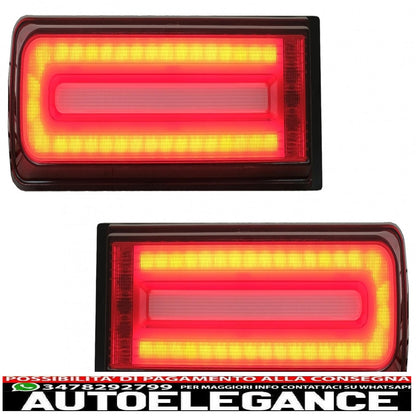 led rear lights light bar suitable for mercedes g class w463 (2008-2017) restyling 2018 dynamic design sequential cornering lights smoke red