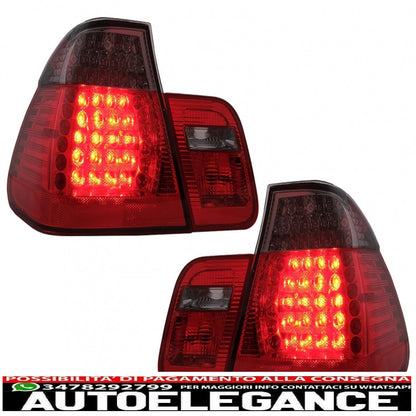 led rear lights suitable for bmw 3 series e46 limousine 4d (09.2001-03.2005) smoke red
