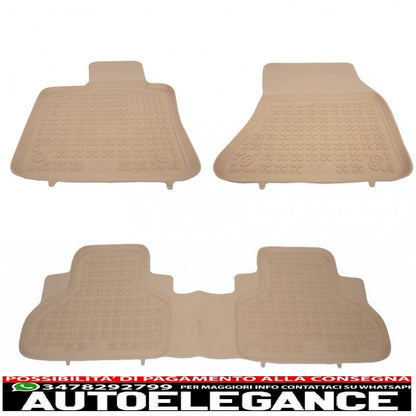 Beige rubber mat suitable for bmw x5 f15 2013-, x6 f16 2014-