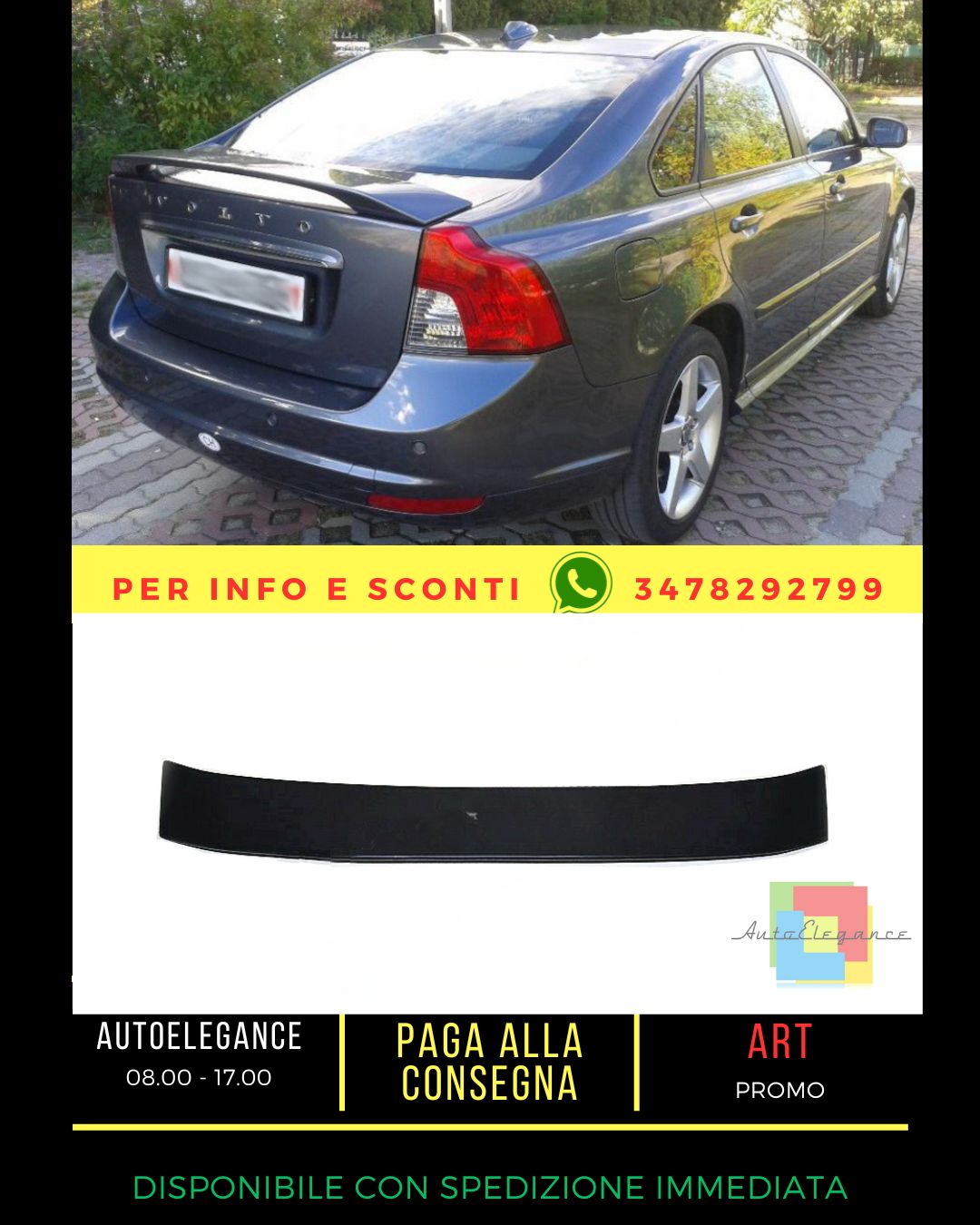 🔥SPOILER ADATTO PER VOLVO S40 2004-2012🔥